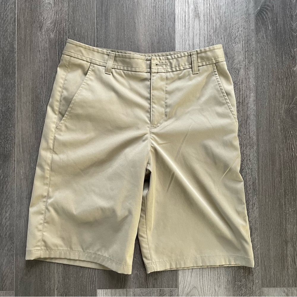 Under Armour Men's Light Khaki Flat Front Performance Shorts